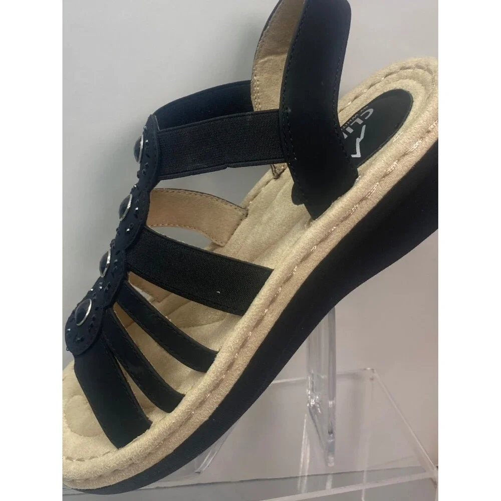 Cliffs By White Mountain Camryn Wedge Sandal Size 7 1/2 M. NEW No Box.